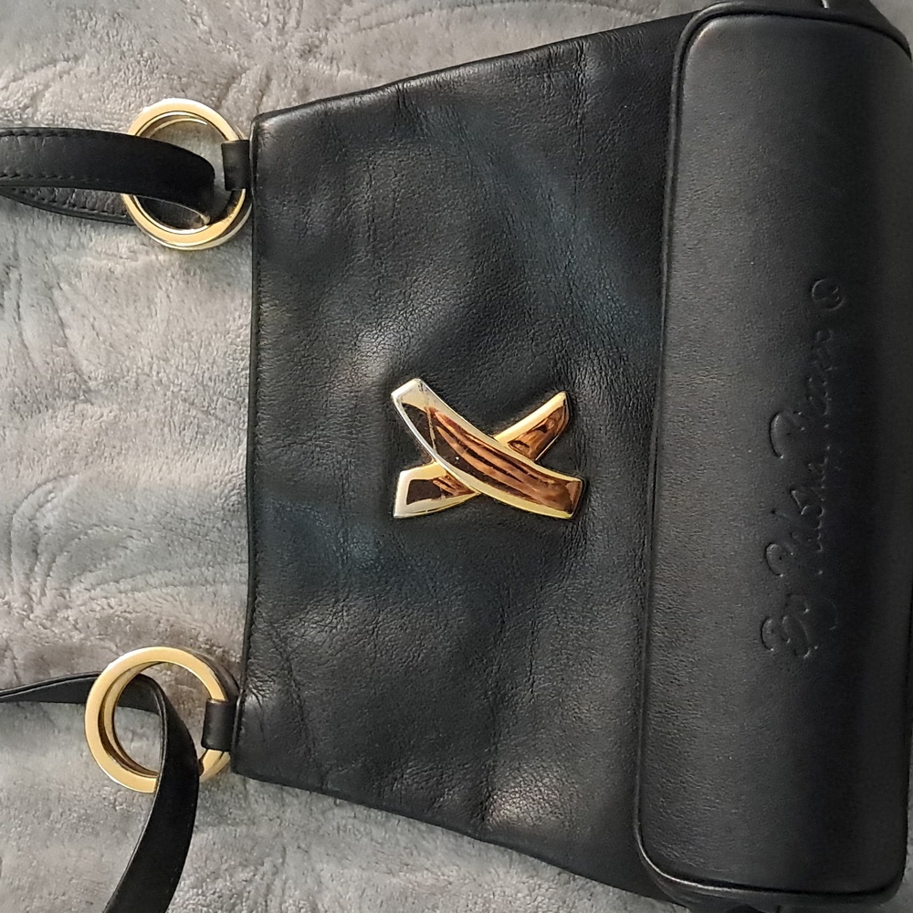 By Paloma Picasso Women’s Shoulder crossbody Bag Leather Black Casual Dressy